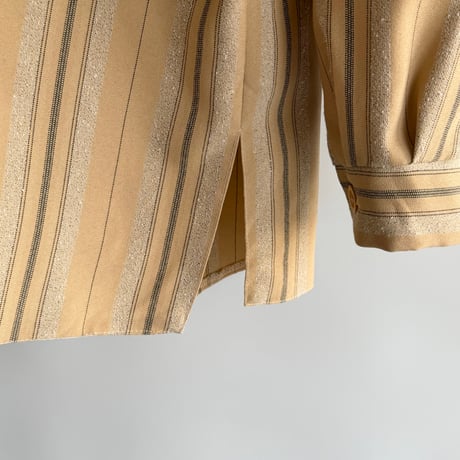 Orange beige striped shirt