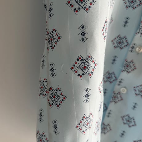 Pale blue satin pattern shirt