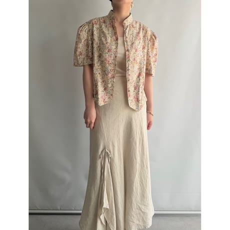 Floral puff sleeve blouse