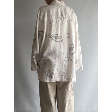 Paisley pattern linen shirt