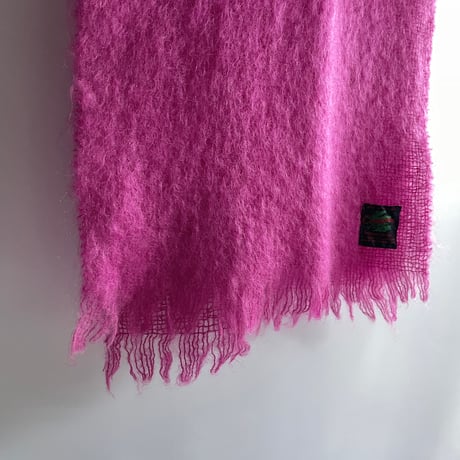 Magenta mohair muffler
