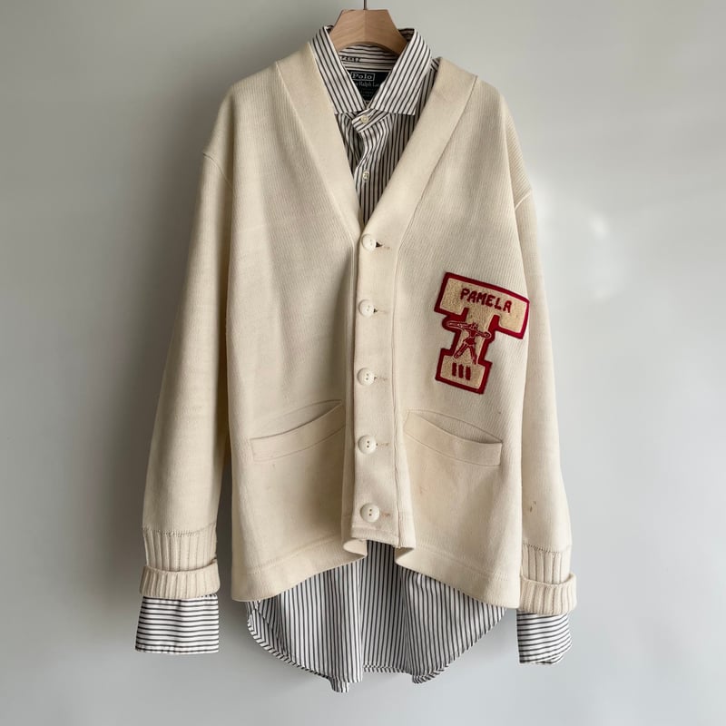 レタードカーディガン STADIUM PRODUCTビンテージ70s いそがしく レタードカーディガン STADIUM PRODUCTビンテージ70s いそがしく