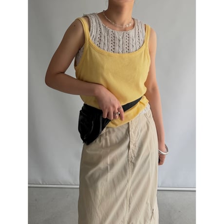 Yellow ribbed camisole