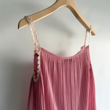 Pink pleated camisole