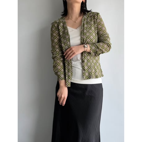 Sier green check shirt