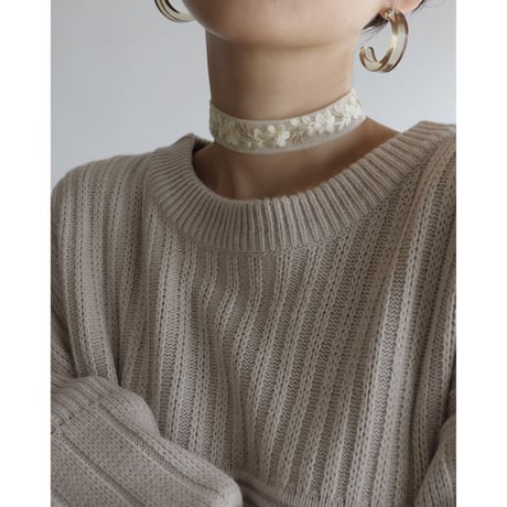 Embroidery braid choker