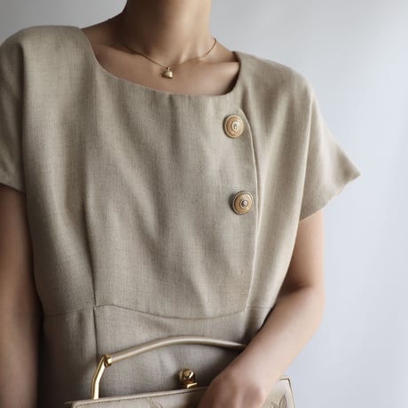 【Rental】French sleeve dress