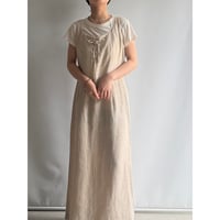 Lace-up linen dress