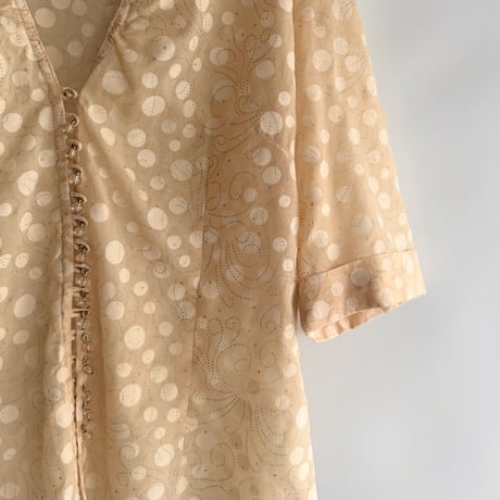 Dot sheer lame tops