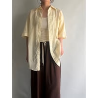 yellow sheer striped shirt