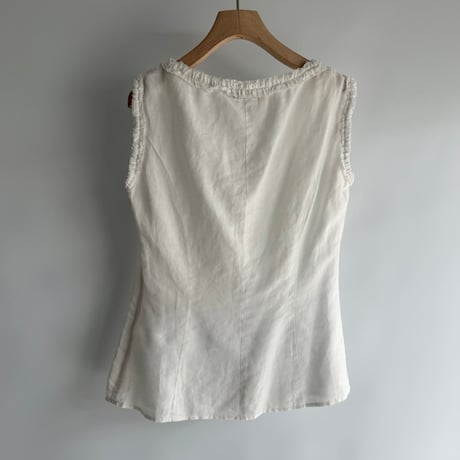 Frilled sleeveless tops
