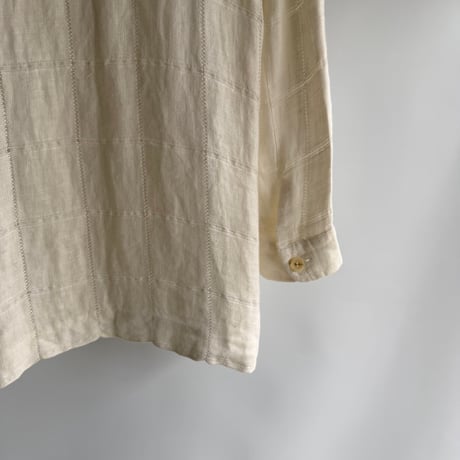 Cotton linen shirt jacket