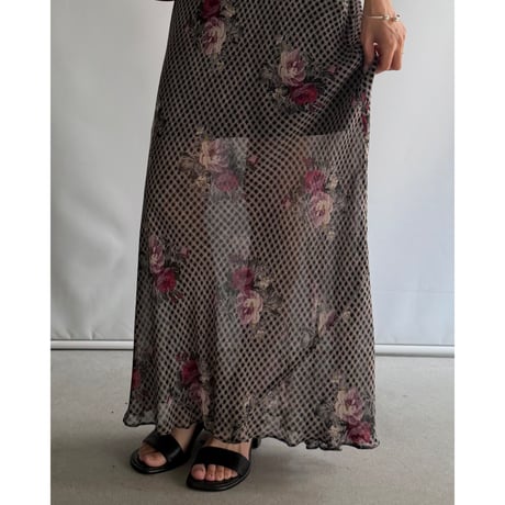 Sheer flower dress