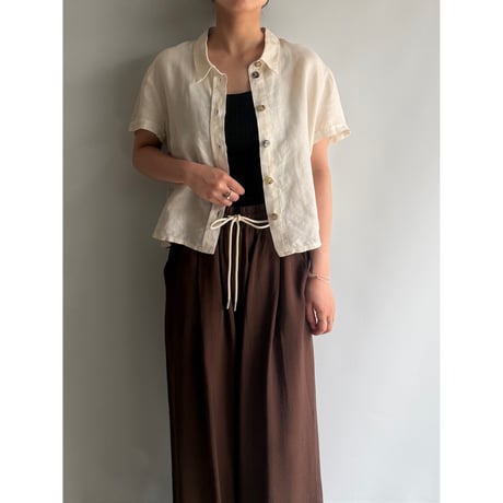 Linen short sleeve shirt