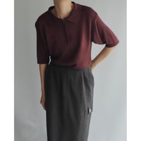 Brown half zip knit
