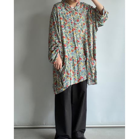 Colorful floral pattern tunic
