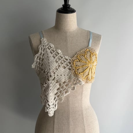 lace bustier（light blue ribbon）