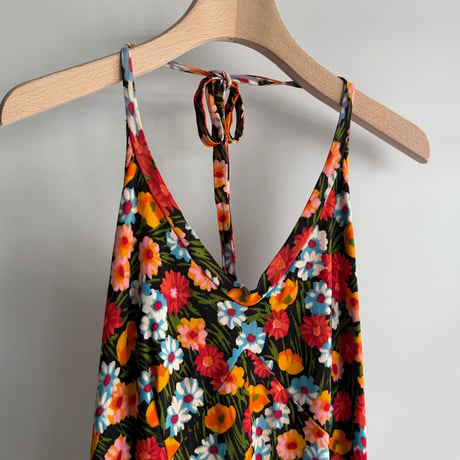 Floral halter neck cami dress