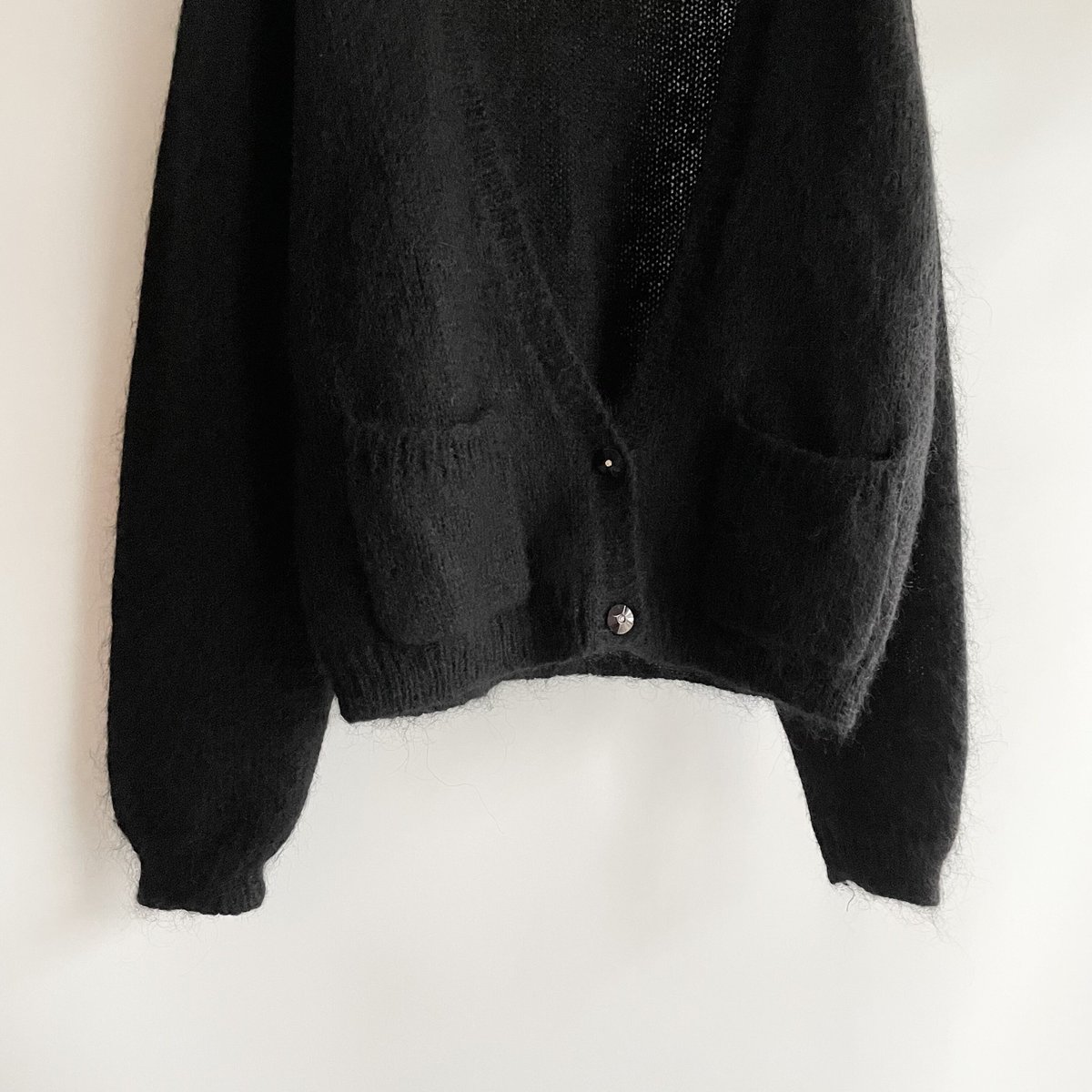 Black mohair cardigan | and C