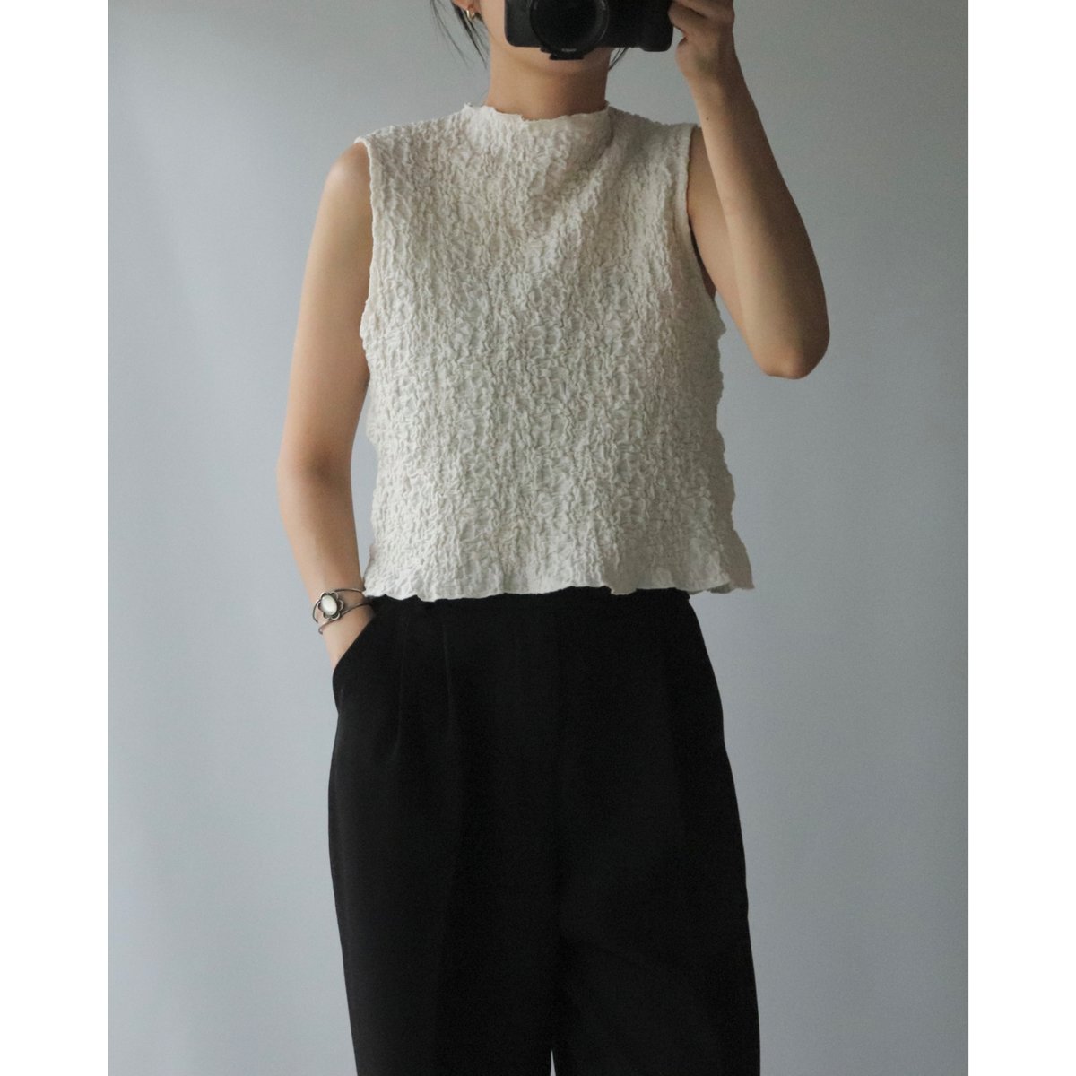 トップス vintage pleats design high neck cut sew Unique Pleated High Neck Design Sewing Tutorial | Sewing