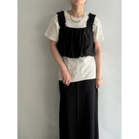 Fluffy gathered bustier