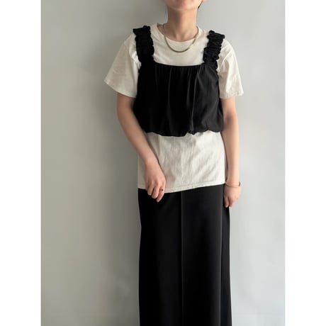 Fluffy gathered bustier