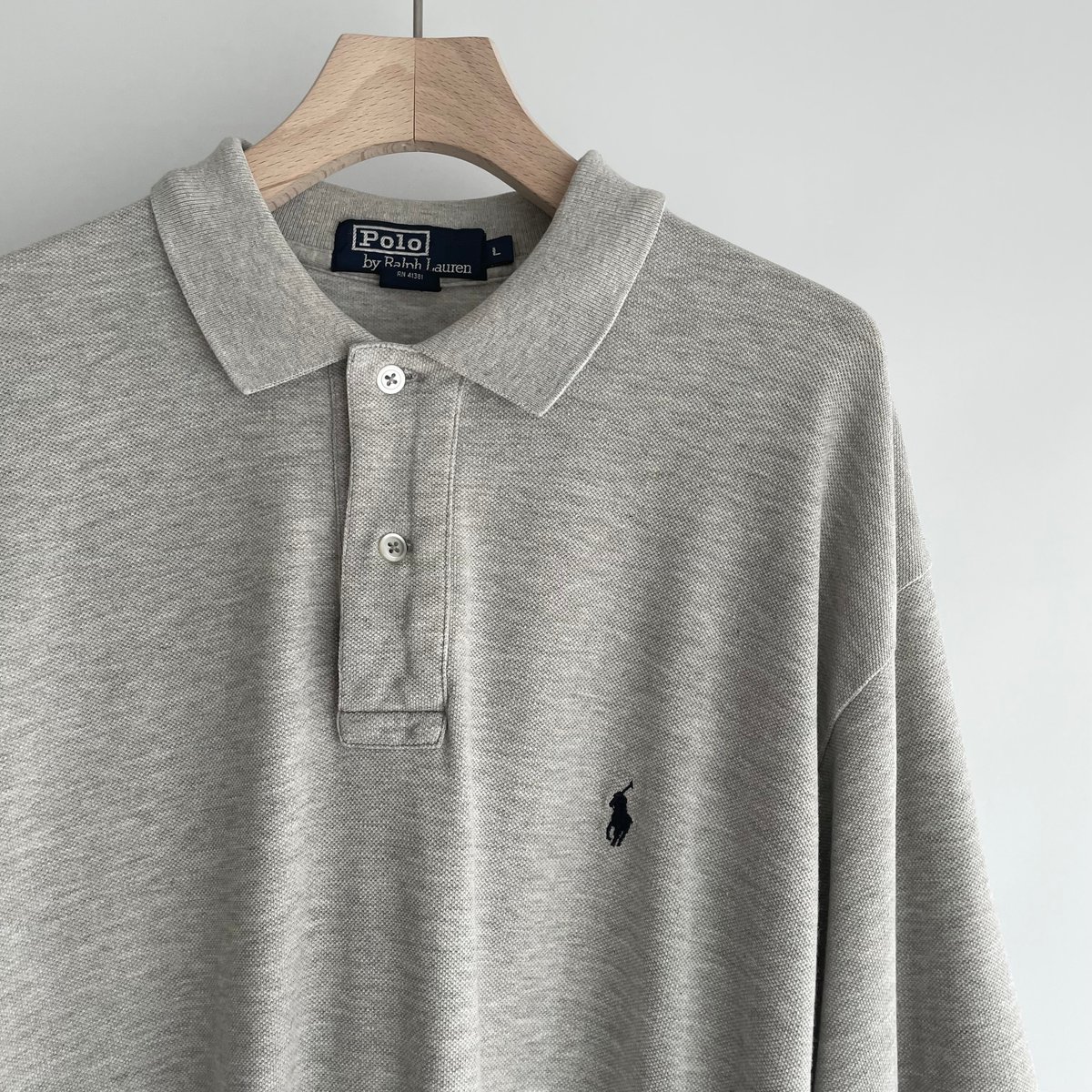 Polo by Ralph Lauren ポロシャツ 杢グレー L 未使用 Polo by Ralph Lauren ポロシャツ 杢グレー L 未使用 Polo by