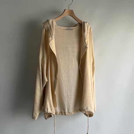 Gold lame zip hoodie
