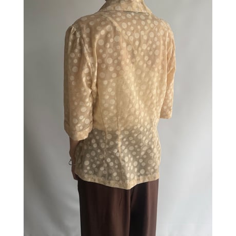 Dot sheer lame tops