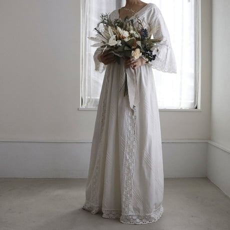 【RENTAL】Cotton lace dress