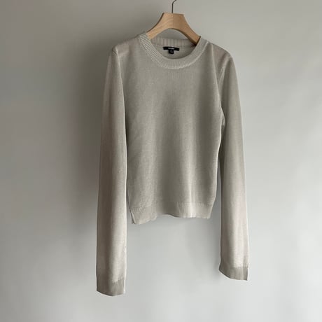 Silver gray sheer knit