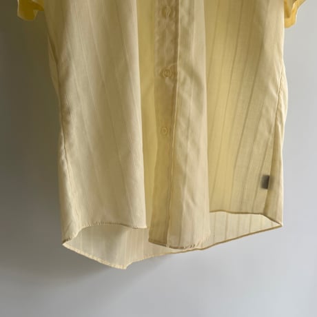 yellow sheer striped shirt