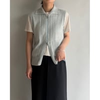 Openwork double zip vest