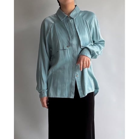 Light blue satin shirt