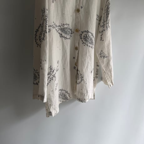 Paisley pattern linen shirt
