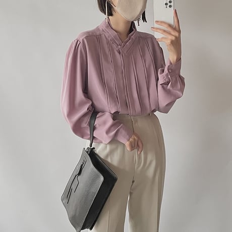 Pleats pink blouse
