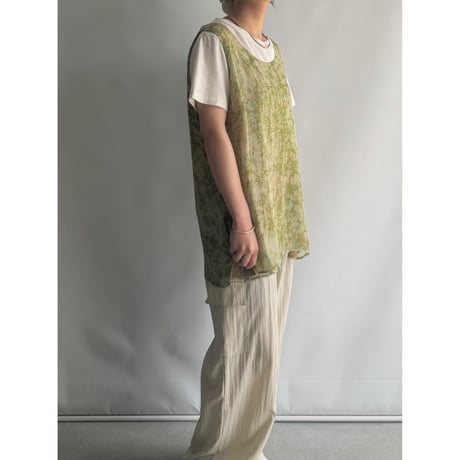 Design sheer sleeveless tops