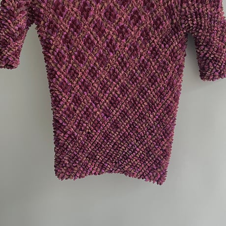 Burgundy check popcorn tops