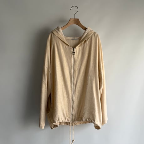 Gold lame zip hoodie