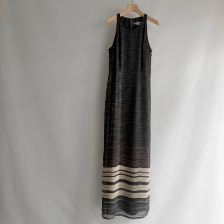 Gradient dress with horizontal stripes