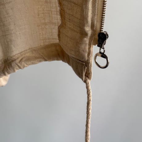 Gold lame zip hoodie