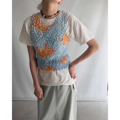 Popcorn knit tank