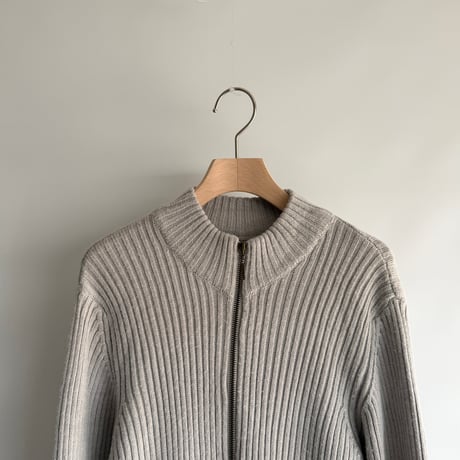 Double zip rib cardigan