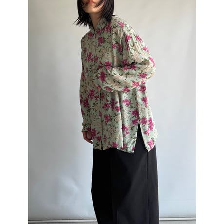 Botanical flower blouse