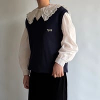 Kitsune embroidery knitted vest