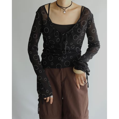 Gold lame black tops