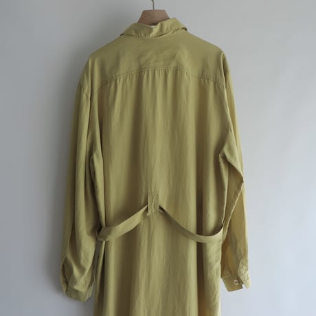 Yellow silk coat shirt