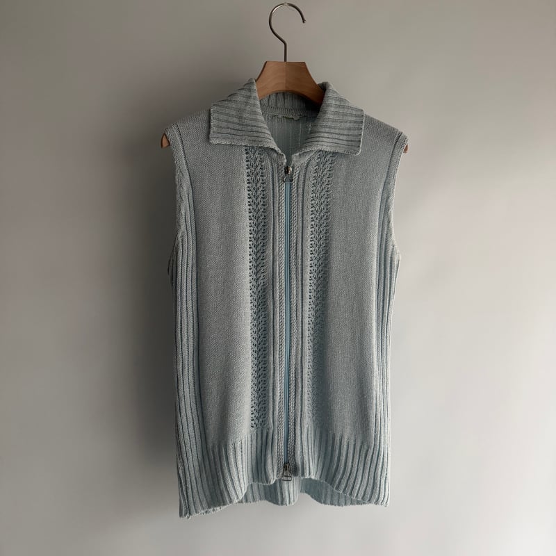 Openwork double zip vest | and C