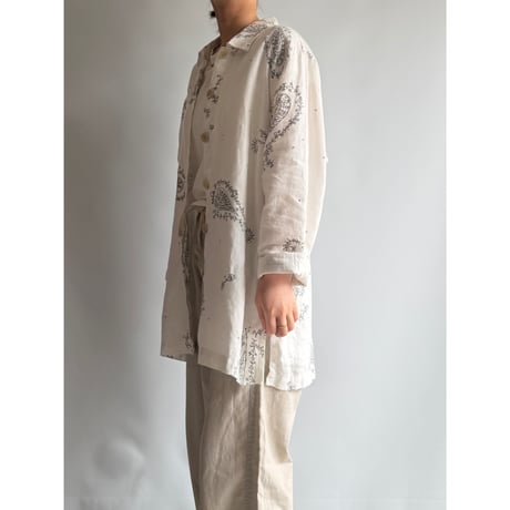 Paisley pattern linen shirt