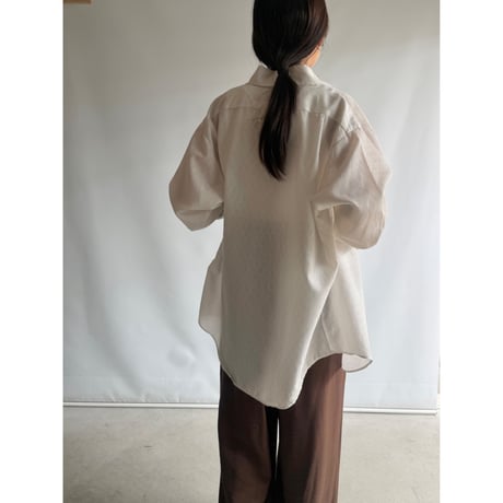 Sheer white long-sleeved shirt